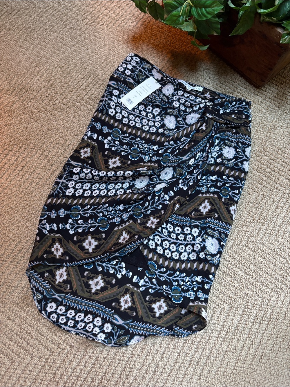 Veronica Beard silk Floral-Print Skirt